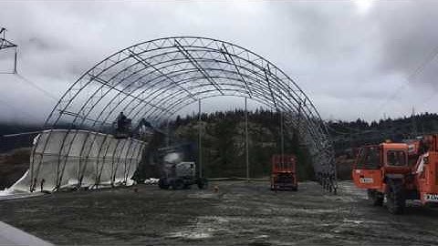 Time Lapse Video of Tension Fabric Building Installation