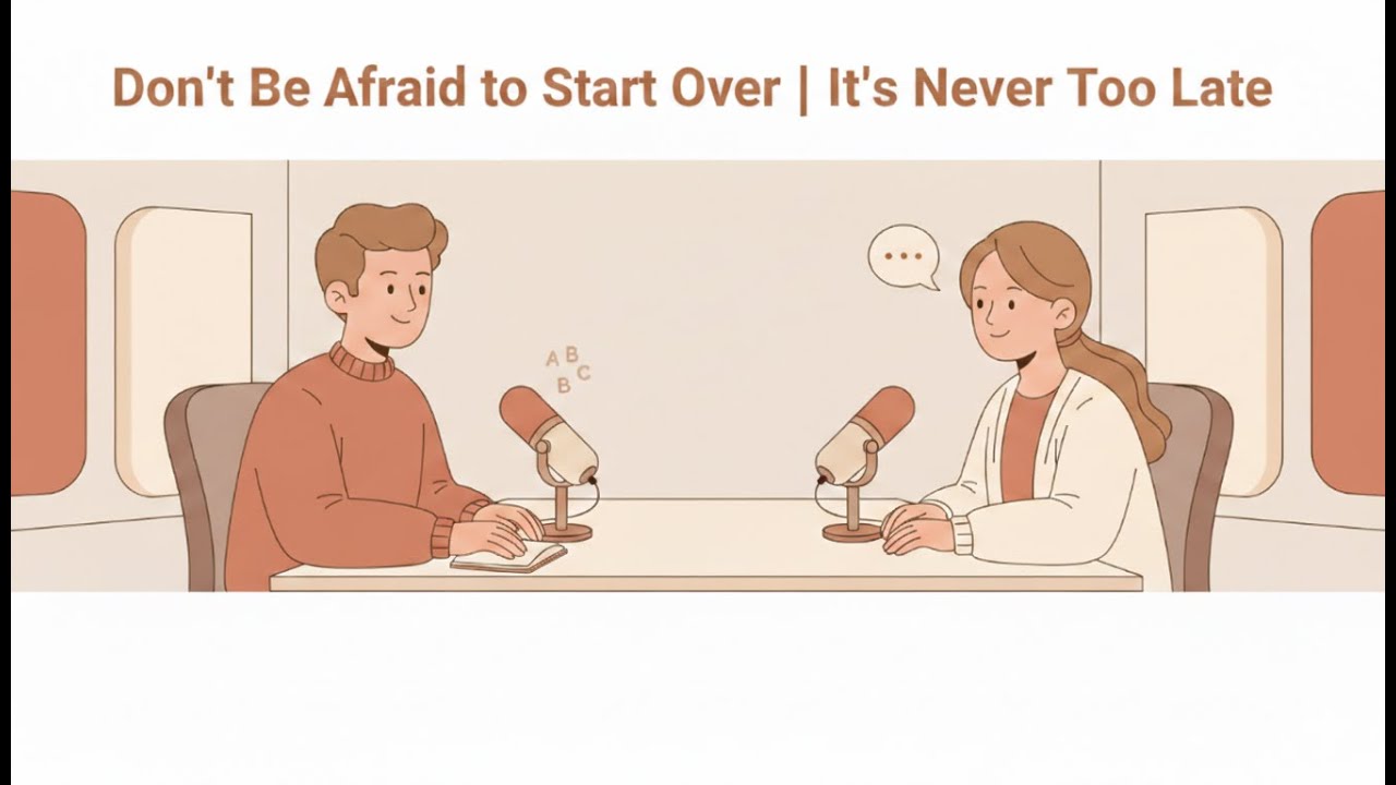 It’s Never Too Late | Talk About Starting Over in English Learning|  Podcast (A1 - A2)