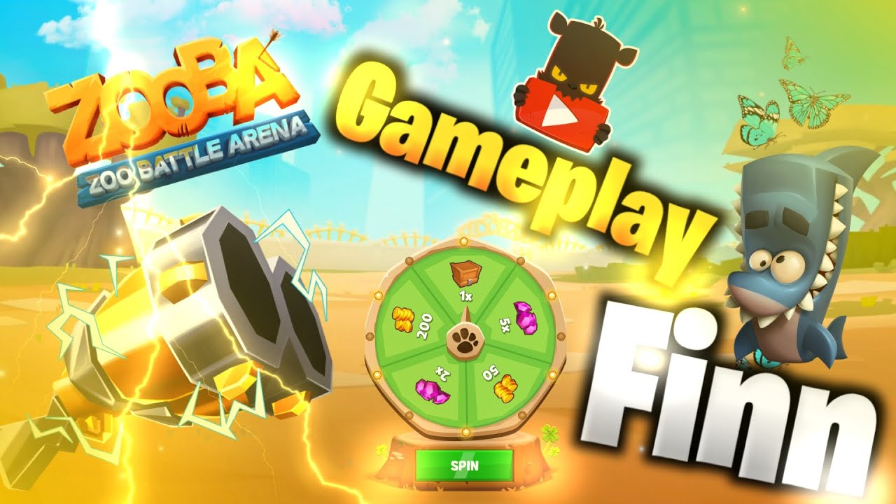 zooba gameplay finn level 14 spin random wheel challenge head hunter zooba YouTube