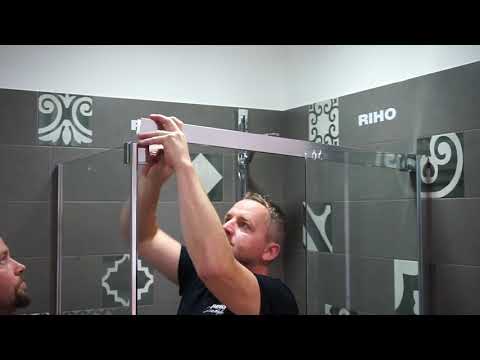 RIHO OCEAN сборка прямоугольного душевого ограждения из стекла