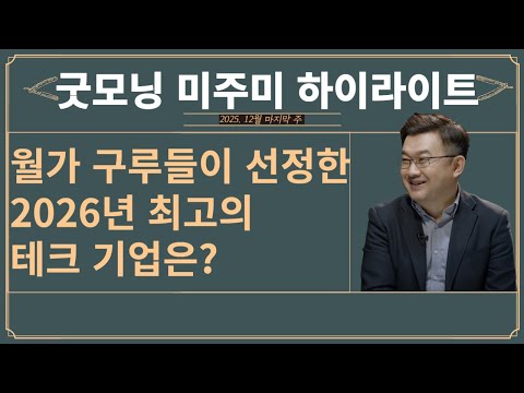 ✂️굿모닝 미주미 몰아보기✂️ (12/30) 구루들의 2026년 기술주 탑픽은?  #미주미 #이항영 #