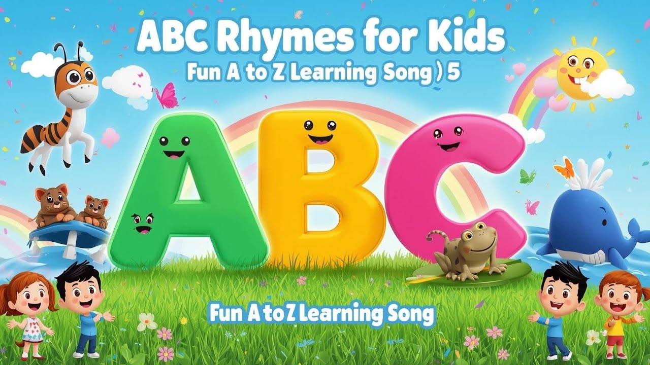 ABC Rhymes for Kids | Fun 3D Alphabet Song | A to Z Learning for ...