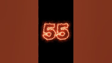 55 Second Countdown Timer with  Beep sound and Alarm Digital Clock Green Fire Flame glowing number.
