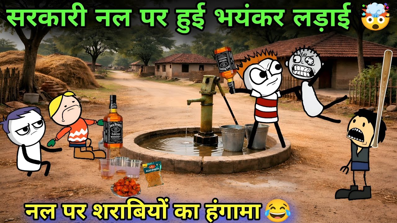 सरकारी नल पर हुई भयंकर लड़ाई🤯 TWEEN CRAFT VIDEO😂 GADARIYA COMEDY 😂@Tweeninsaan 