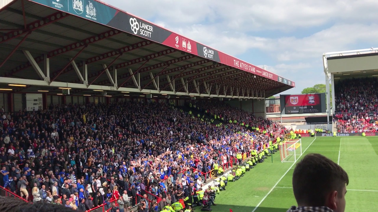 Birmingham City fans celebrate Championship survival