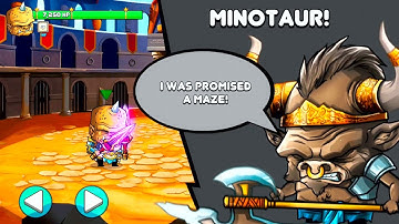 Tiny Gladiators   Android iOS Gameplay & BOSS MINOTAUR & BY BoomBit Games