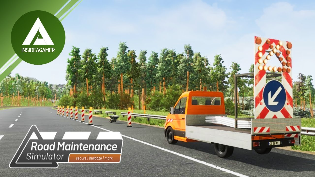 Straßenmeisterei Simulator - Road Maintenance Simulator - English -  Install Crash Barriers #1
