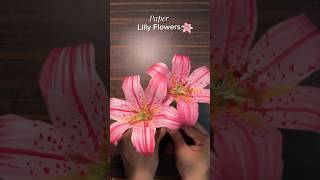 This Paper Lily Looks REAL 😳🌸 #shorts #youtubeshorts #trending #diy #craft #viral #fyp