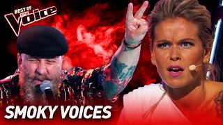 Vignette de la vidéo "Raspy Voices Blind Auditions on The Voice | Top 10"