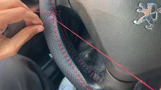 Comment coudre une cover volant cuir طريقة خياطة غطاء الجلد لمقود السيارة