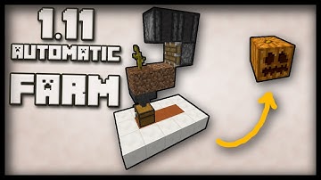 Quick & Easy - Minecraft 1.11 1x3x5 AUTOMATIC Pumpkin/Melon FARM Tutorial
