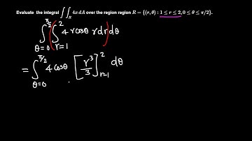 Calc III: Double Integration in polar coordinates example 1/6