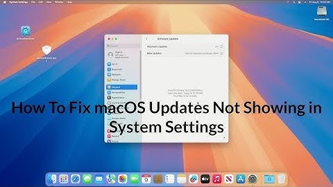 macOS Sequoia Update Not Showing In System Preferences