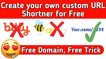 Create your own custom URL Shortener for Free | Free Domain & Free Trick | Tech Developer