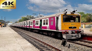 Very smooth entrance of EMU Local Train on station with lot of beauty | Indian Railways [4K]