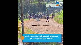 Students at The Nyeri National Polytechnic have reportedly gone on strike