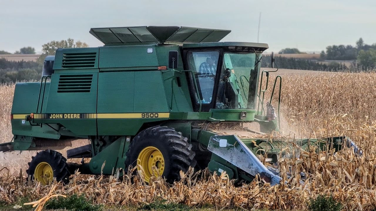 John Deere 9500 Combine Harvesting Corn Pure Sounds