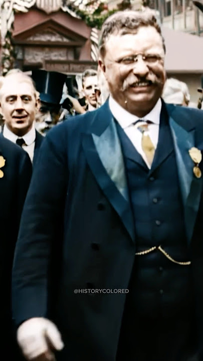 Teddy Roosevelt in 1910 - Restored Footage