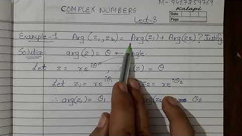 Complex Numbers Lect 3 | Arg(z1,z2) = Arg(z1) + Arg(z2) | Degree Engineering Maths in Hindi | CVPDE