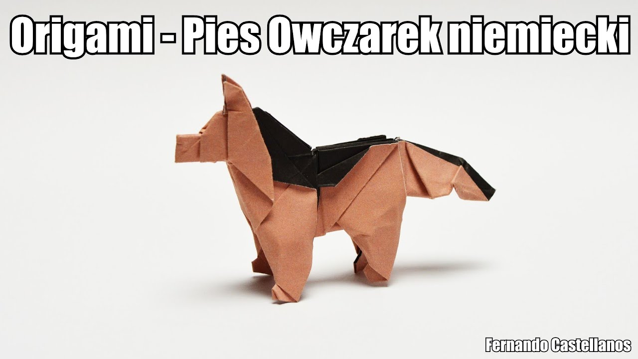 Origami - Pies Owczarek niemiecki