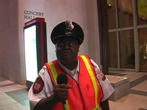 Funny Security Guard at kennedy center - YouTube