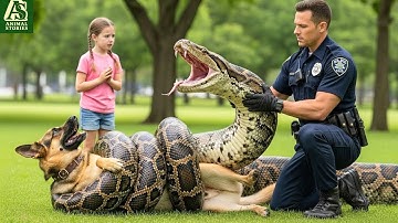 Brave Rescue Team Saves German Shepherd from Giant Snake’s Deadly Coils 🐍