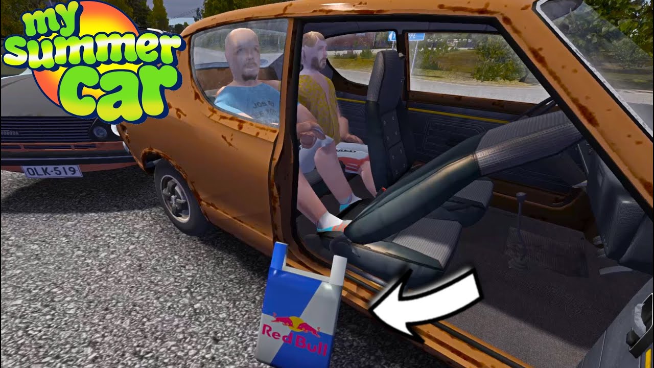 NEW REDBULL DRINKS AND FRIENDS NOW IN THE BACK OF THE SATSUMA | My Summer Car Mod #98