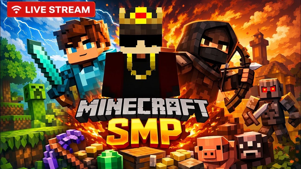 New Cracked Private Public survival Smp live For Minecraft | Mcpe/java 1.21💧| 24/7 