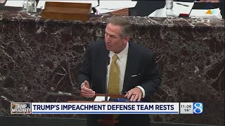 Trump defense team rests in 2nd impeachment trial