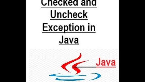 Exception Types: Checked and UnChecked Exceptions. #Java #Programming