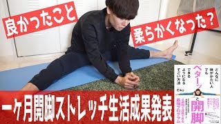 一ヶ月開脚ストレッチ生活の成果発表！やって良かったこともお話します！【一ヶ月企画】