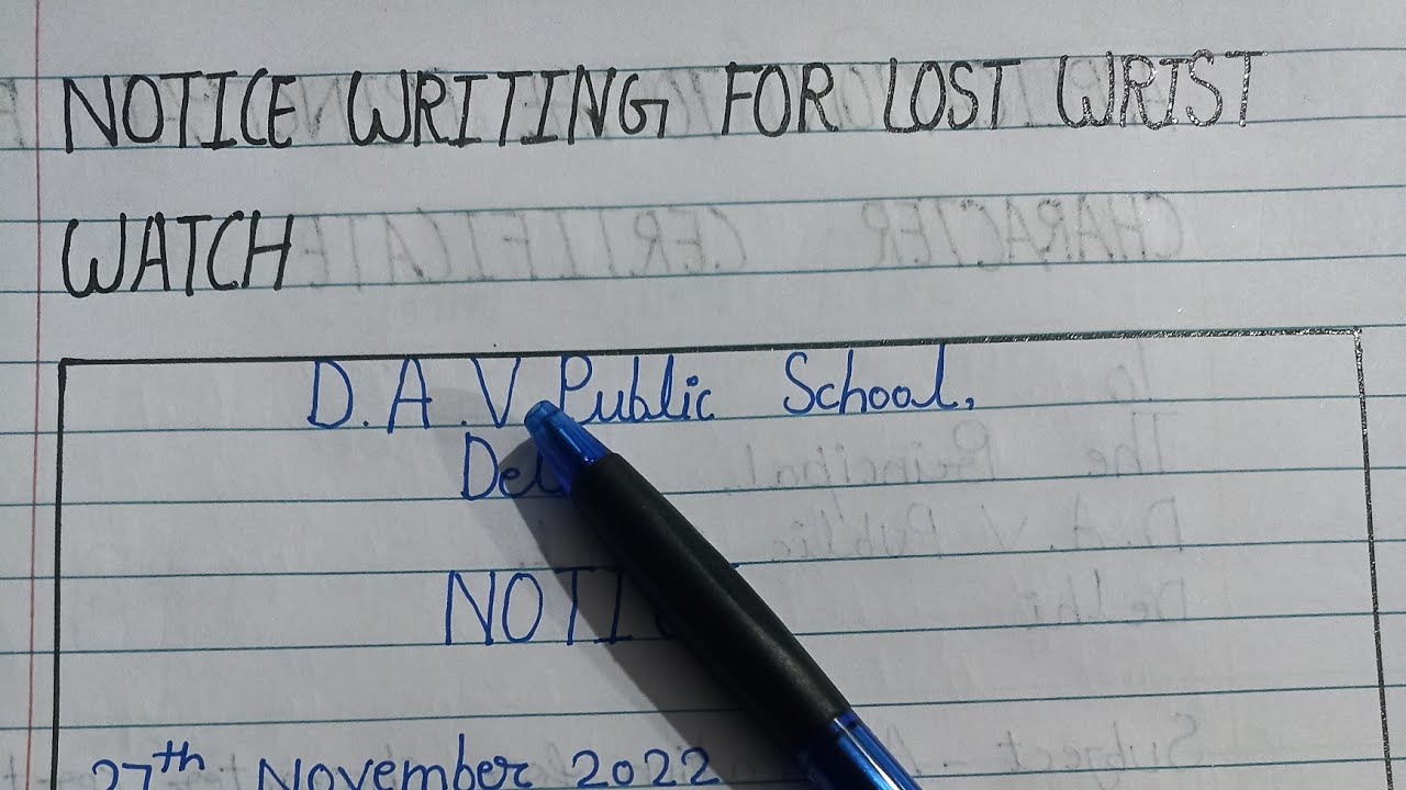 Lost Notice Notice Writing Lost Wrist Watch Lost Found Notice lost-notice-notice-writing-lost-wrist-watch-lost-found-notice