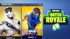 ninja and ksi skins in fortnite battle royale fortnite takes ov!   er youtube in viewership duration 6 28 - ksi fortnite