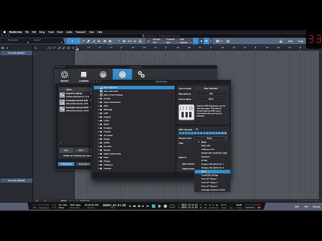 Studio One Minute: How to connect a MIDI keyboard class=