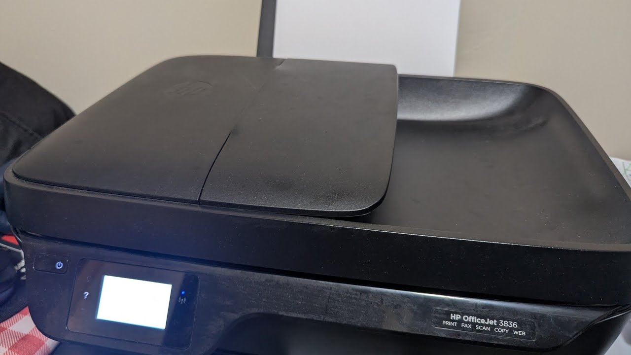How to load printer paper (HP OfficeJet 3836) - YouTube