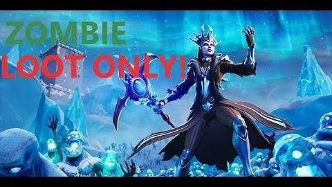 Using only Ice Zombie Loot to win! (Fortnite Zombie Loot only Challenge)