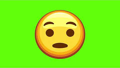 Astonished Face Green Screen Animation | Emoji | Stock Footage