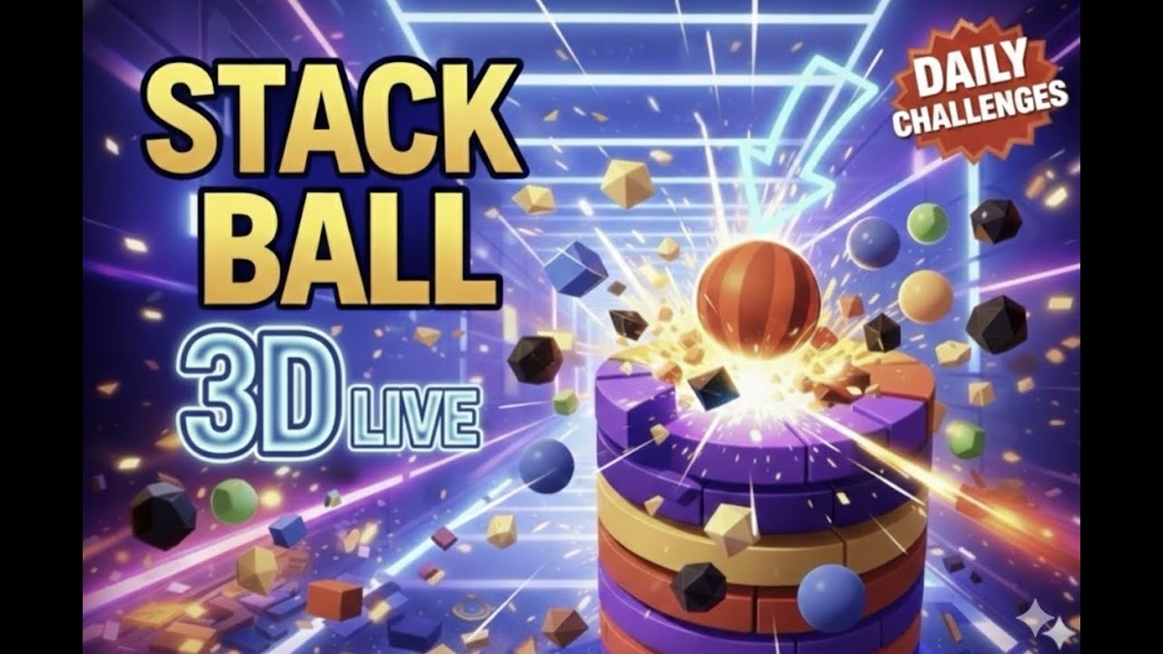 🔴 LIVE Stack Ball 3D 🧠 | Perfect Timing Only ⏱️ 