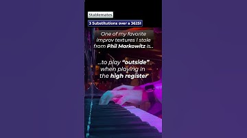 Thumbnail of 3 Substitutions For Improvising over a 36251 Progression #shorts