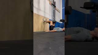 Wall hamstring bridge with adduction