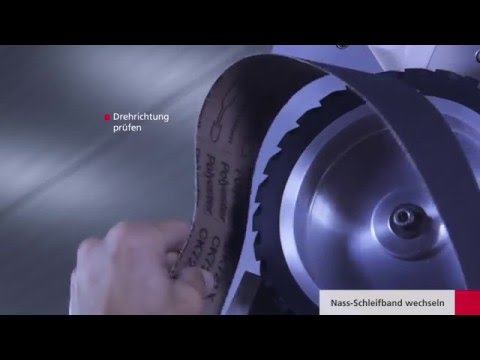 B 500 – Nass-Schleifband wechseln