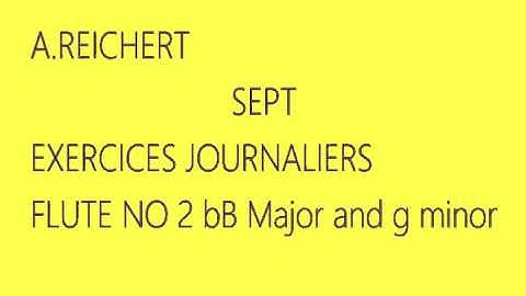 A .Reichert 7 Exercices Journaliers Op5 Flute no.2 bB Major and g minor