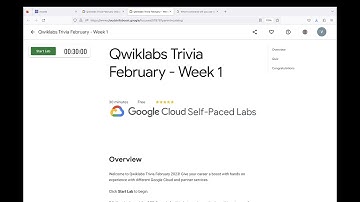 Qwiklabs Trivia February  - Week 1 solutions