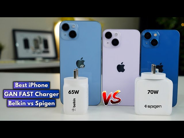 Best iPhone Fast GAN Charger | Belkin Boost Charge Pro 65w vs Spigen 70w