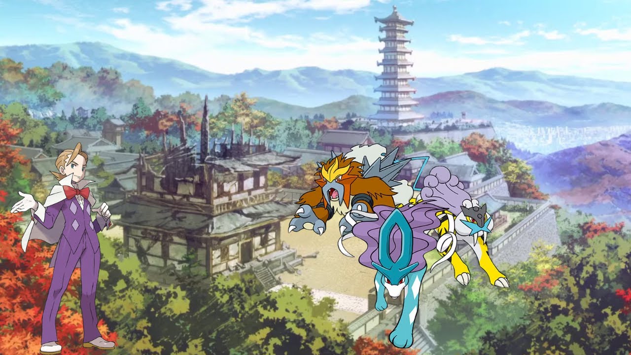 Pokemon HeartGold Burned Tower & Legendary Dogs YouTube