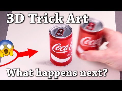 How to Draw 3D Coke Anamorphic Illusion to Test Your Brain!