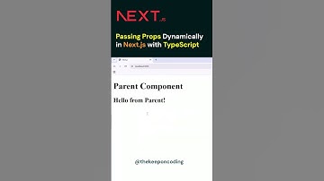 Passing Props Dynamically in Next.js with TypeScript ||  🎉 💻🚀 🎯 #shorts #coding #nextjs