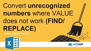 Simple FIND/ REPLACE to make Excel see numbers with , " " or . issue