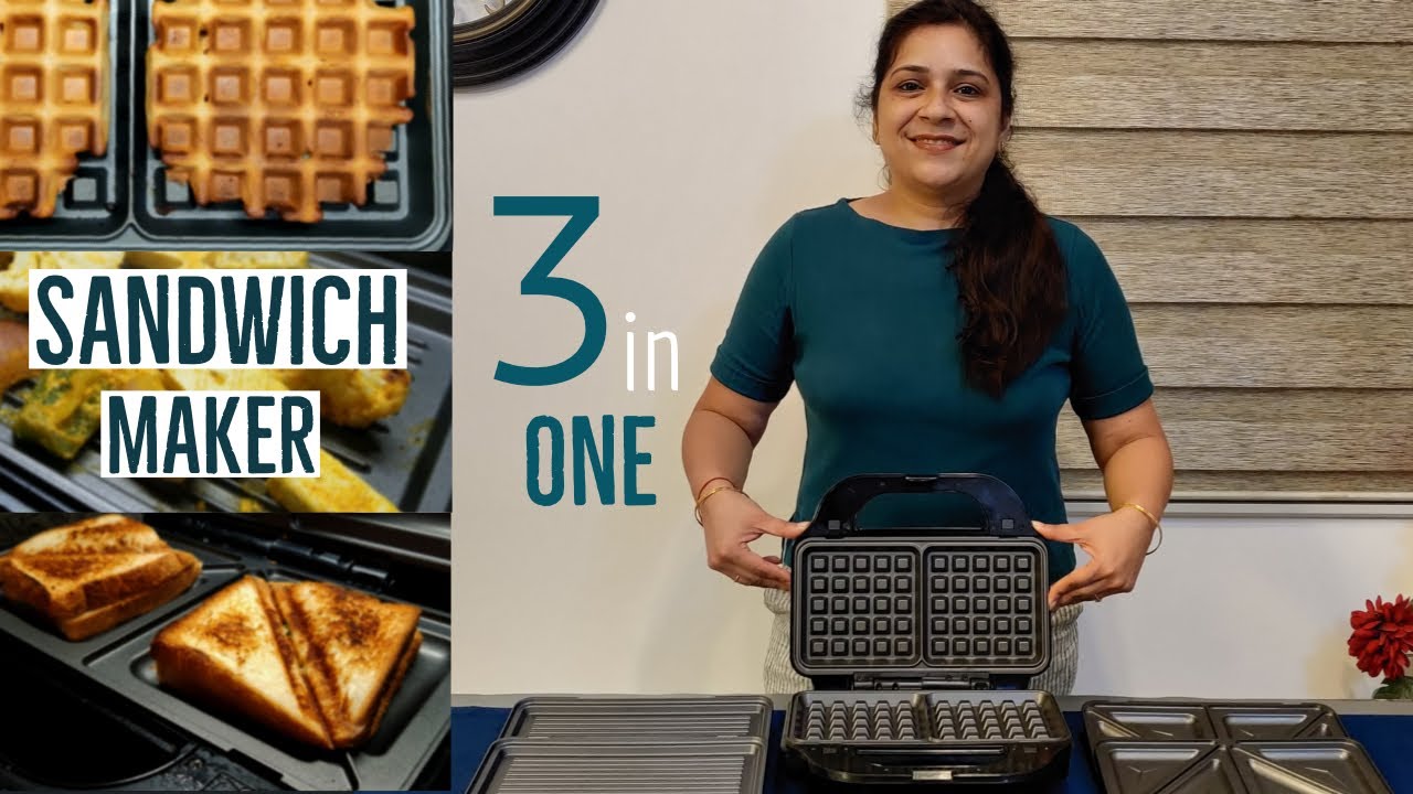   Basics Waffle, Sandwich Maker and Grill 3-in-1