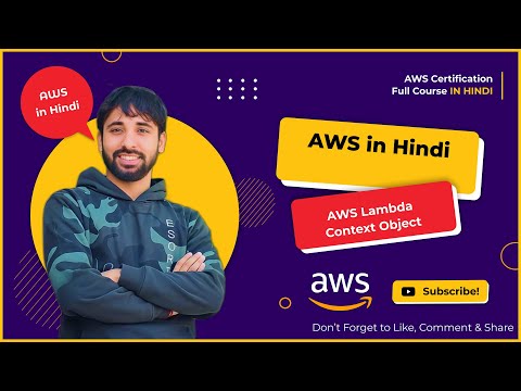 AWS Tutorial 179 - AWS Lambda  -  Context Object in Function - AWS in hindi